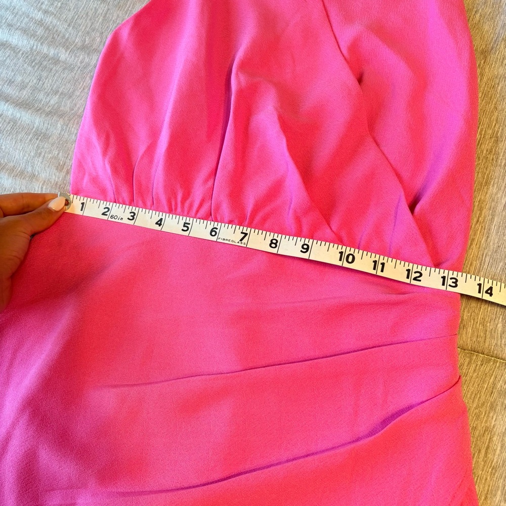 NWOT Vestique Pink Tulip Skirt Open Back Halter Dress - Picture 7 of 10